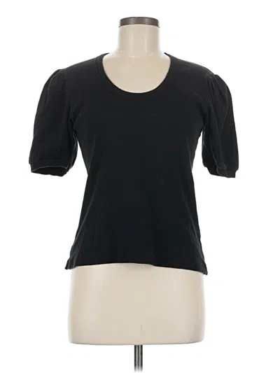 Pre-owned Veronica Beard Jeans Short Sleeve Top In Black