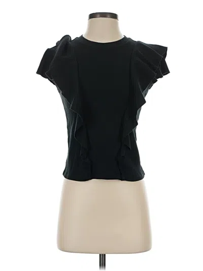 Pre-owned Veronica Beard Jeans Short Sleeve Top In Black