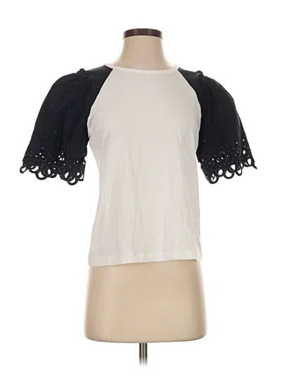 Pre-owned Veronica Beard Jeans Short Sleeve Top In Black