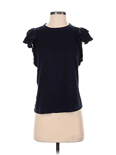 Pre-owned Veronica Beard Jeans Short Sleeve Top In Blue