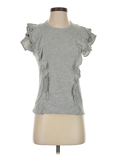 Pre-owned Veronica Beard Jeans Short Sleeve Top In Gray