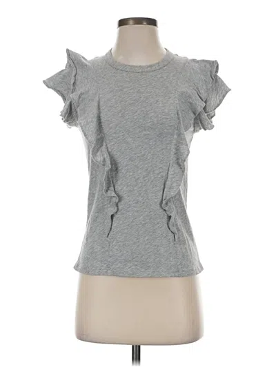 Pre-owned Veronica Beard Jeans Short Sleeve Top In Gray
