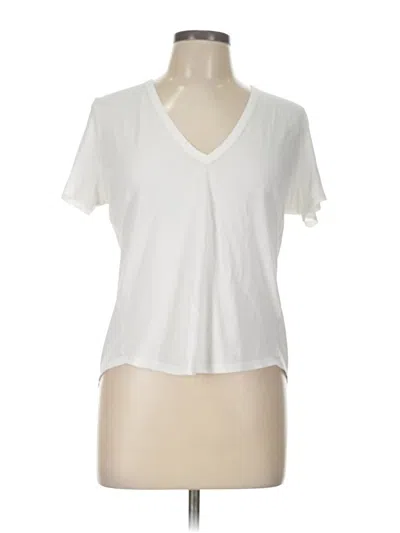 Pre-owned Veronica Beard Jeans Short Sleeve Top In White