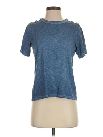 Pre-owned Veronica Beard Jeans Short Sleeve T-shirt In Blue