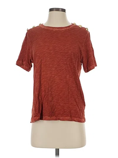 Pre-owned Veronica Beard Jeans Short Sleeve T-shirt In Red