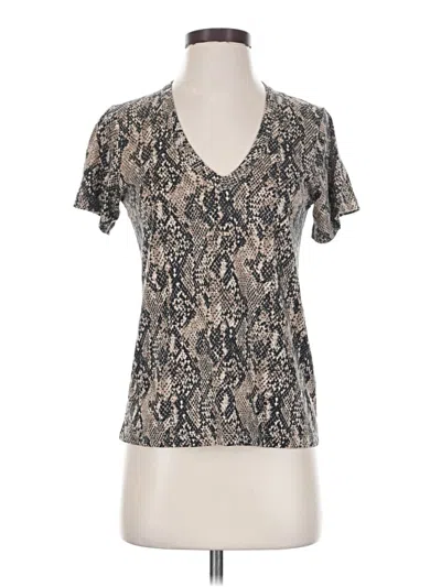 Pre-owned Veronica Beard Jeans Short Sleeve T-shirt In Tan