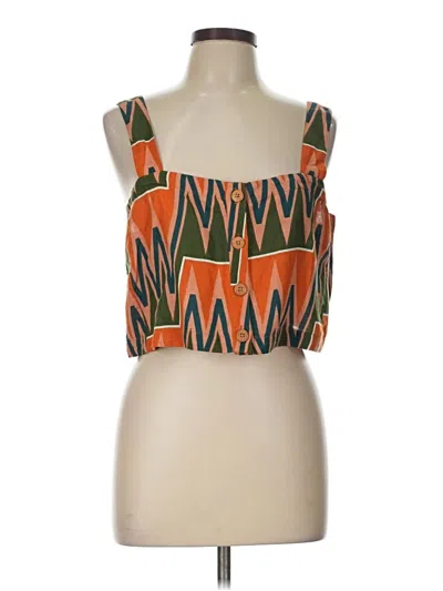 Pre-owned Veronica Beard Jeans Sleeveless Blouse In Orange