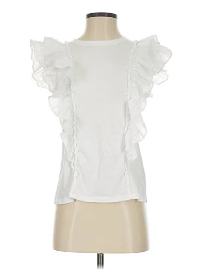 Pre-owned Veronica Beard Jeans Sleeveless Blouse In White