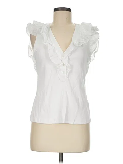 Pre-owned Veronica Beard Jeans Sleeveless Blouse In White