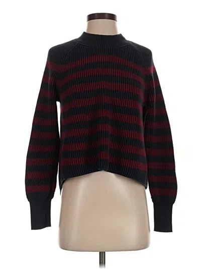 Pre-owned Veronica Beard Jeans Turtleneck Sweater In Burgundy