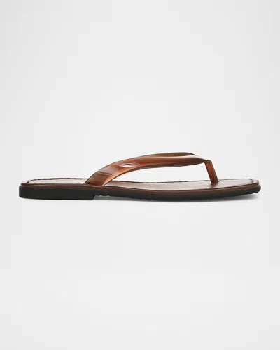 Veronica Beard Jelly Thong Sandals In Brown