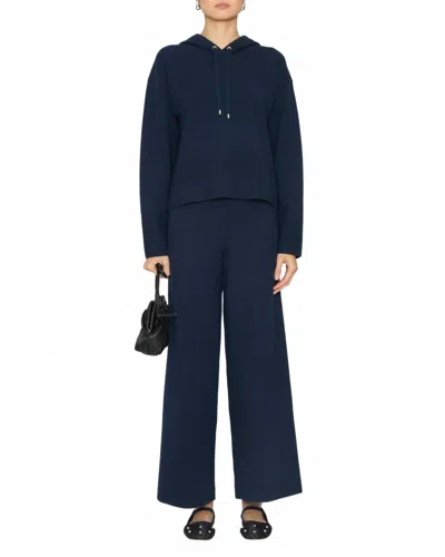 Veronica Beard Jenkins Knit Pant In Navy In Black