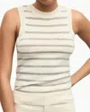 Veronica Beard Jerrel Cashmere Tank In Ivory/heather Grey In Neutral