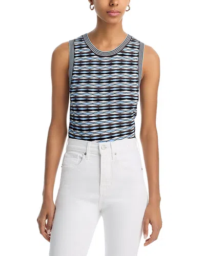 Veronica Beard Jerrel Cropped Knit Tank Top In Blue