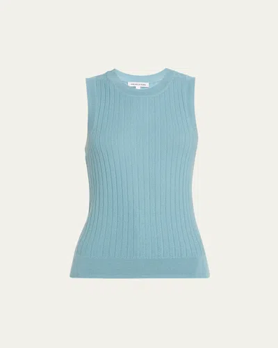 Veronica Beard Jerrel Knit Tank Top In Blue