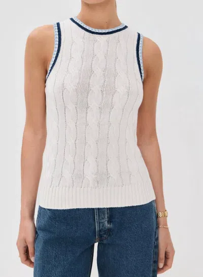 Veronica Beard Jerrel Knit Tank Top In Off White