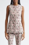 Veronica Beard Jessup Floral Jacquard Vest In Gray