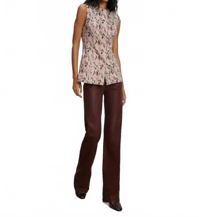 Veronica Beard Jessup Floral Vest In Raisin Multi In Pink