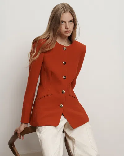 Veronica Beard Jessup Tailored Jacket In Brown