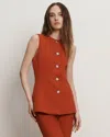 Veronica Beard Jessup Tailored Vest In Brown