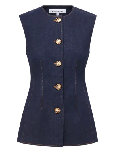 Veronica Beard Jessup Vest In Blue
