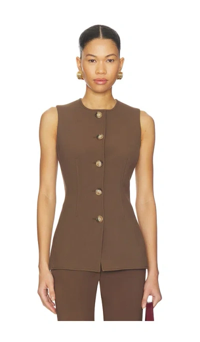 Veronica Beard Jessup Vest In Brown