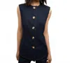 Veronica Beard Jessup Tailored Vest In Denim