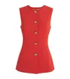 Veronica Beard Jessup Vest In Red