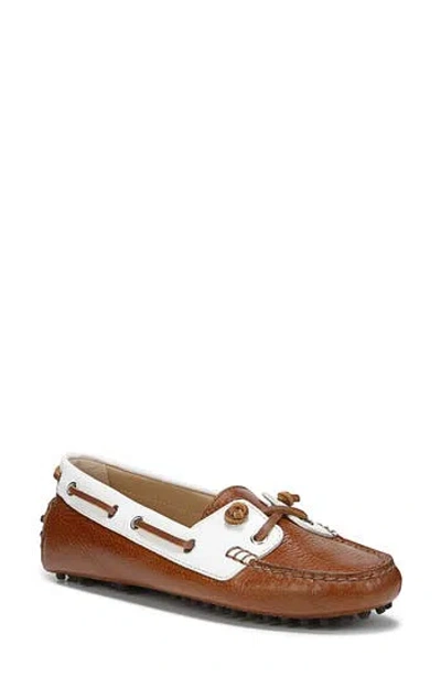 Veronica Beard Jia Boat Shoe In Whiskey/coconut