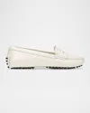 Veronica Beard Jia Penny Loafer In Ivory White Leather