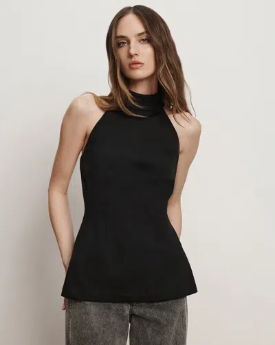 Veronica Beard Johanne Halter Top In Black