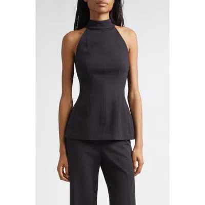 Veronica Beard Johanne Halter Top In Black