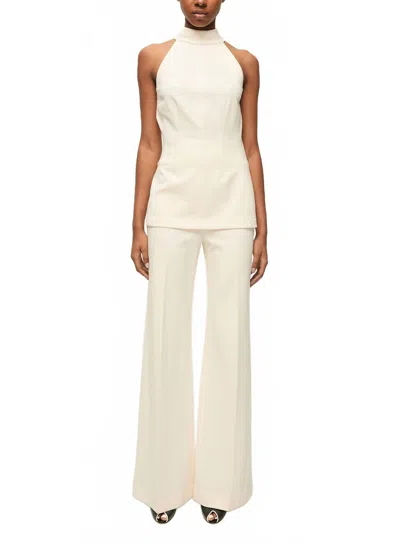 Veronica Beard Johanne Sleeveless Mock Neck Top In Dove In Neutral