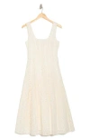 Veronica Beard Jolie Eyelet Midi Dress In Off-white