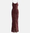 Veronica Beard Jolynn Jacquard Maxi Dress In Burgundy
