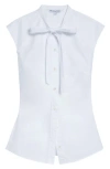 Veronica Beard Joon Sleeveless Button-front Top In Blue