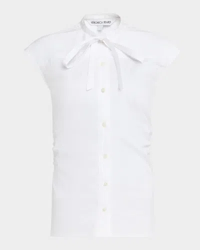 VERONICA BEARD JOON SLEEVELESS BUTTON-FRONT TOP