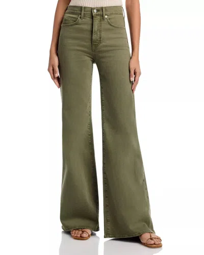 Veronica Beard Joplin High Rise Flare Jeans In Army In Green