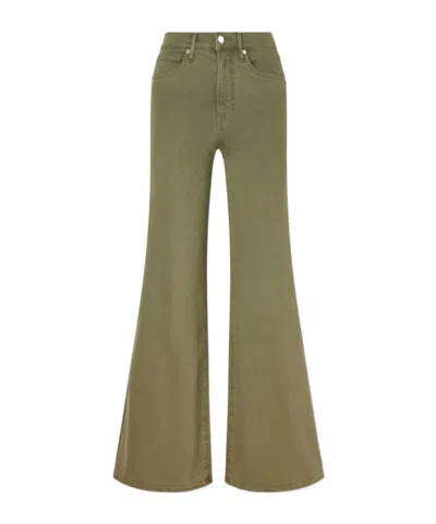 Veronica Beard Joplin High-rise Flared Jeans In Green