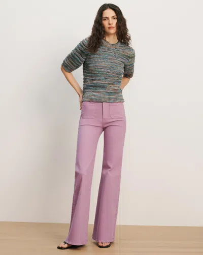 Veronica Beard Joplin Patch-pocket Flare Jean In Purple