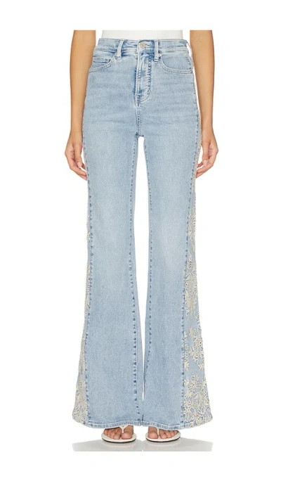 Veronica Beard Joplin Wide Flare Jeans In Blue