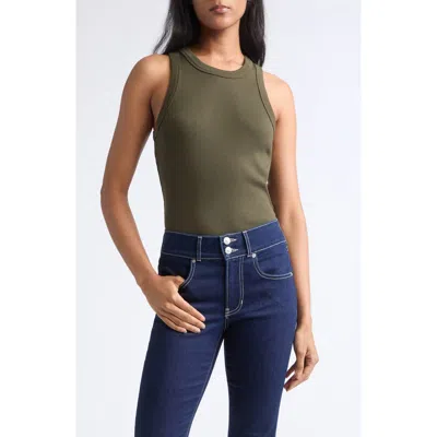Veronica Beard Jordyn Cropped Tank In Green