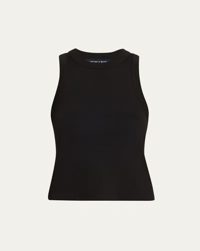 Veronica Beard Jordyn Cropped Tank Top In Black