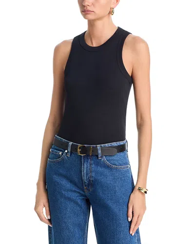 Veronica Beard Jordyn Cropped Tank Top In Black