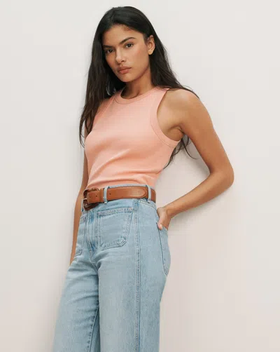 Veronica Beard Jordyn Cropped Tank Top In Pink