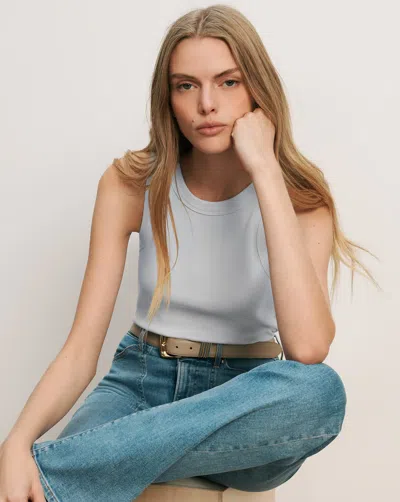 Veronica Beard Jordyn Cropped Tank Top In Gray