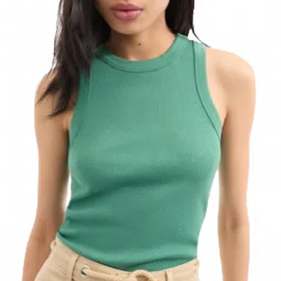 Veronica Beard Jordyn Cropped Tank Top In Clover In Blue