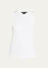 Veronica Beard Jordyn Cotton-blend Tank Top In White