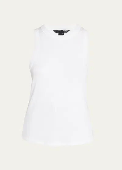 Veronica Beard Jordyn Cotton-blend Tank Top In White