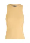 Veronica Beard Jordyn Ribbed Stretch-cotton Tank In Brown